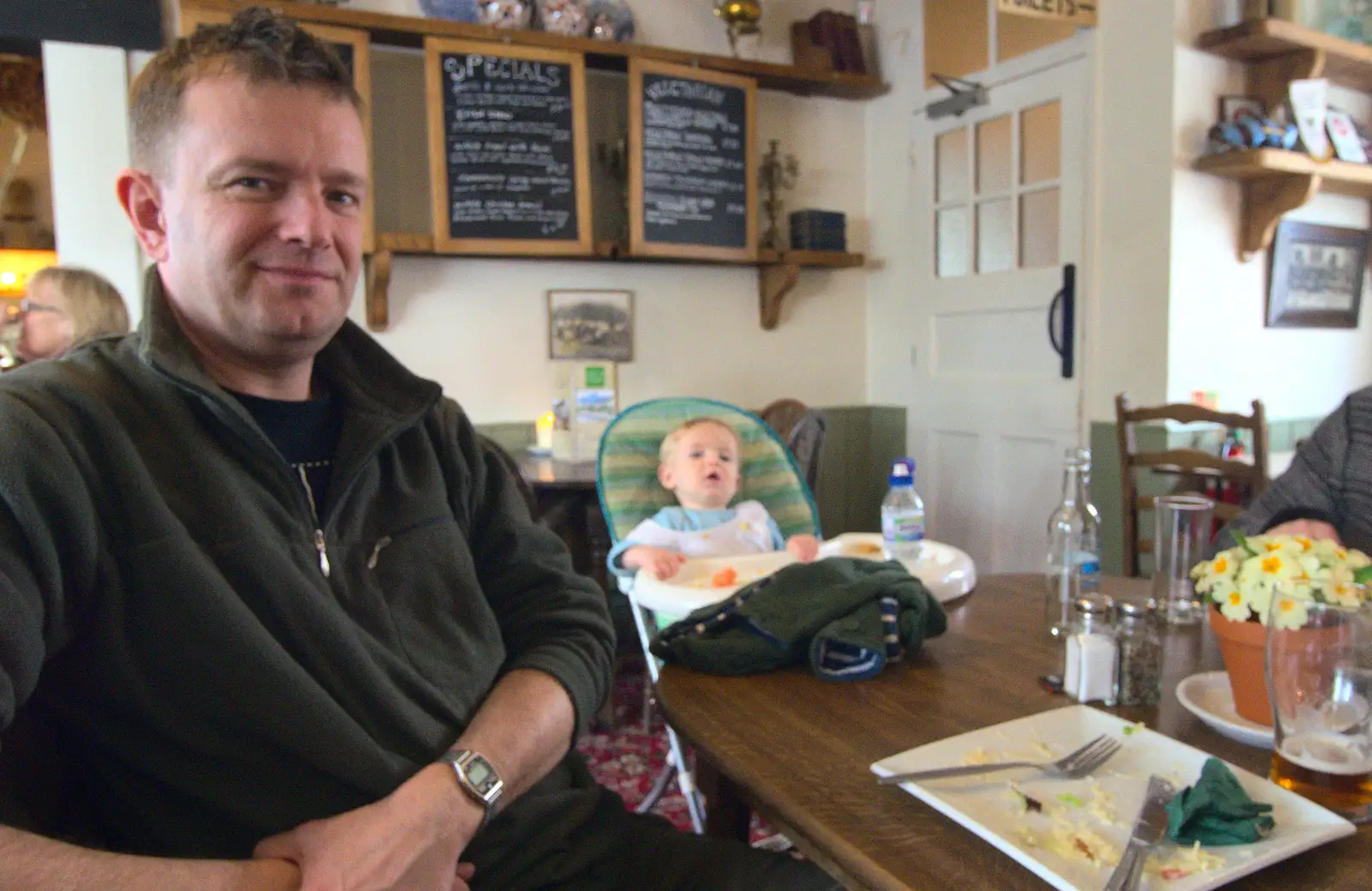 Nosher and Harry, from Barton on Sea Beach, and a Trip to Christchurch, Hampshire and Dorset - 19th March 2013