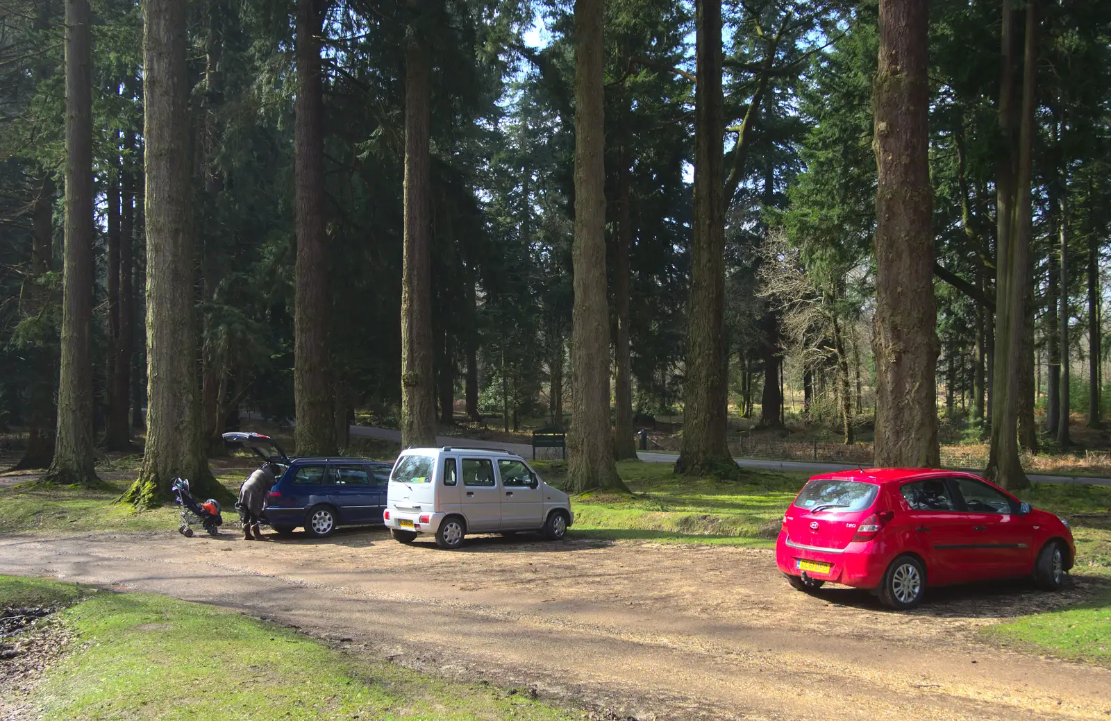 Back in the car park, from The Ornamental Drive, Rhinefield, New Forest - 20th March 2013