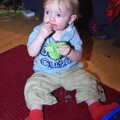Caught: Baby Gabey eats a cup-cake, An Easter Visit from Da Gorls, Brome, Suffolk - 2nd April 2013