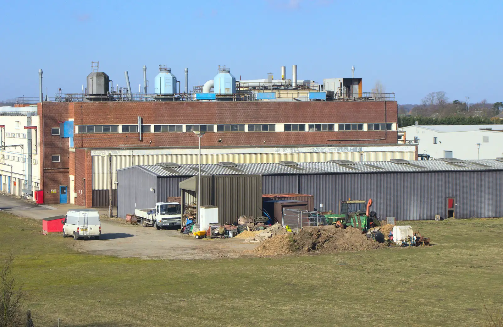 The factory at Bramford, from A Walk at Grandad's, Bramford Dereliction and BSCC at Yaxley, Eye, Suffolk - 2nd April 2013