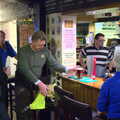 Gaz reaches for his pint in the Cherry Tree, A Walk at Grandad's, Bramford Dereliction and BSCC at Yaxley, Eye, Suffolk - 2nd April 2013