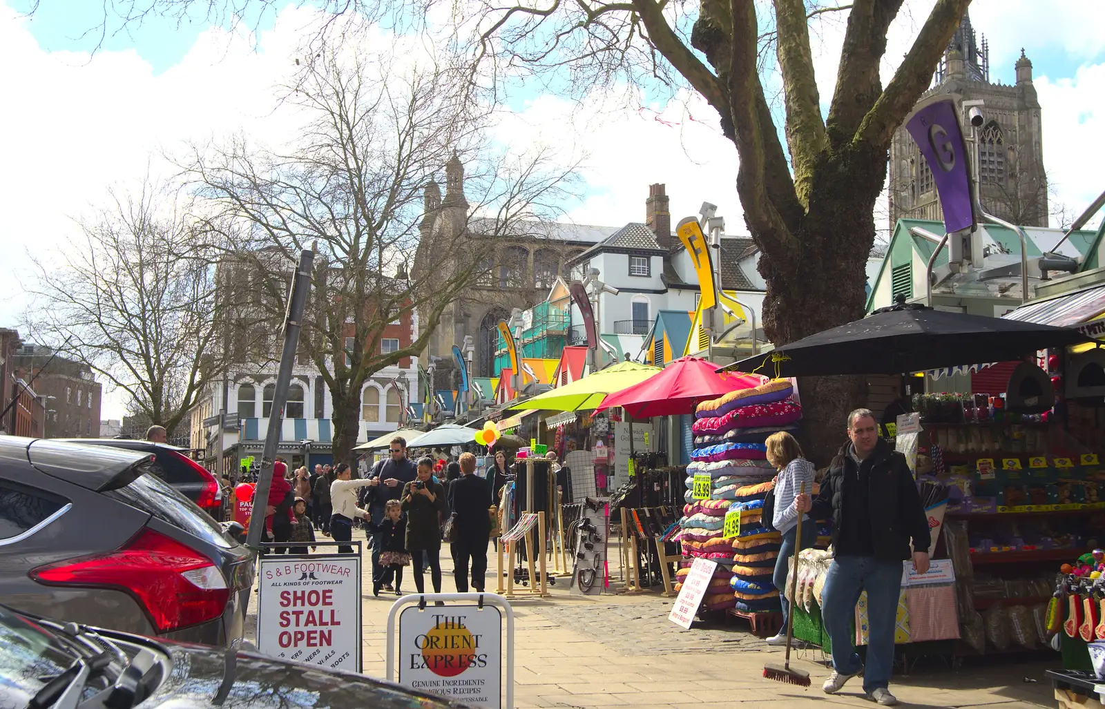 Norwich market, from A Very Random Norwich Day, and The BBs at Laxfield, Norfolk and Suffolk - 13th April 2013