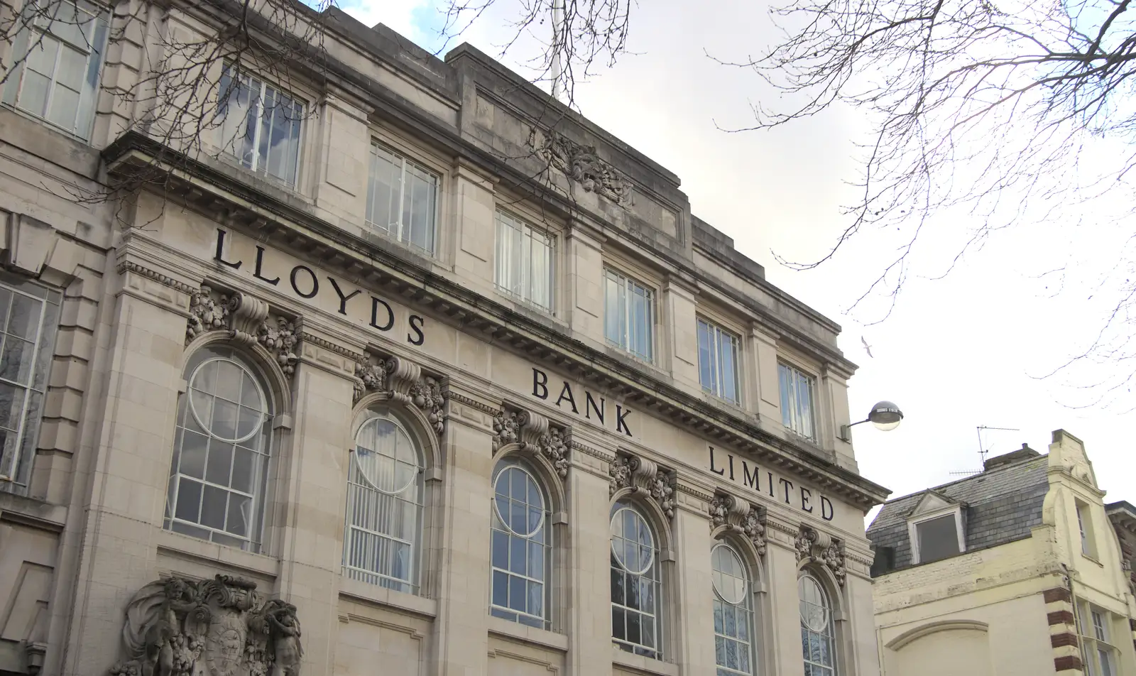 The Lloyds Bank Building on Gentleman's Walk, from A Very Random Norwich Day, and The BBs at Laxfield, Norfolk and Suffolk - 13th April 2013