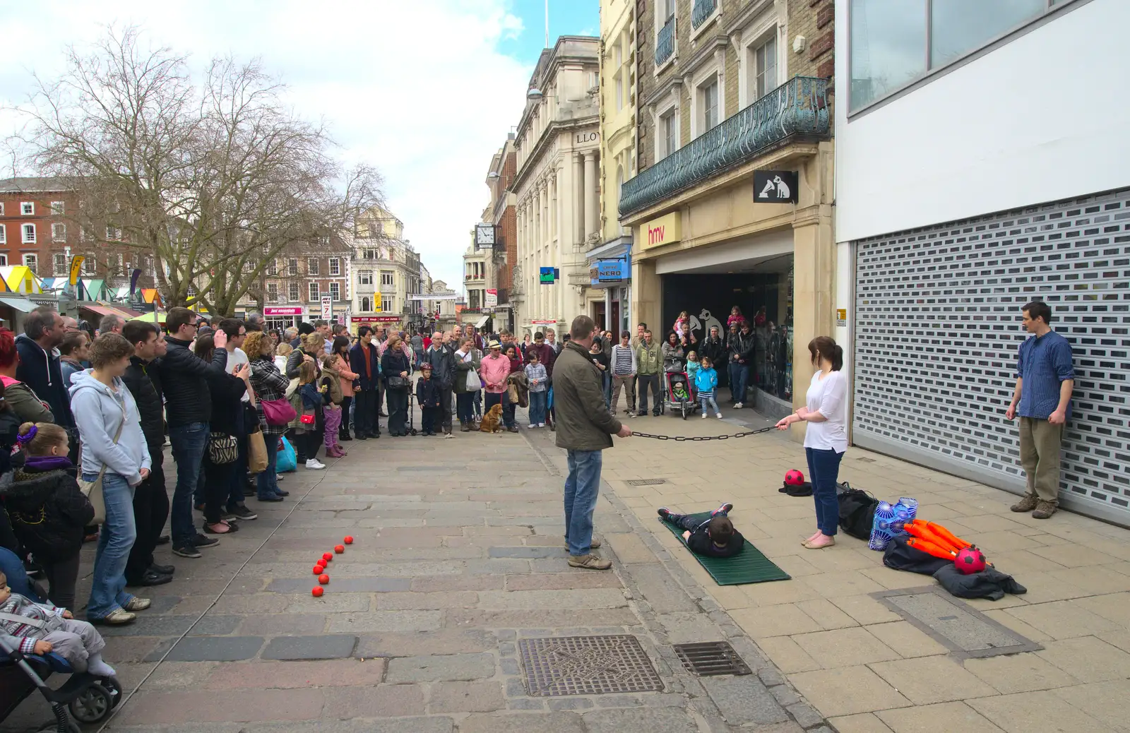 A trick is set up, from A Very Random Norwich Day, and The BBs at Laxfield, Norfolk and Suffolk - 13th April 2013