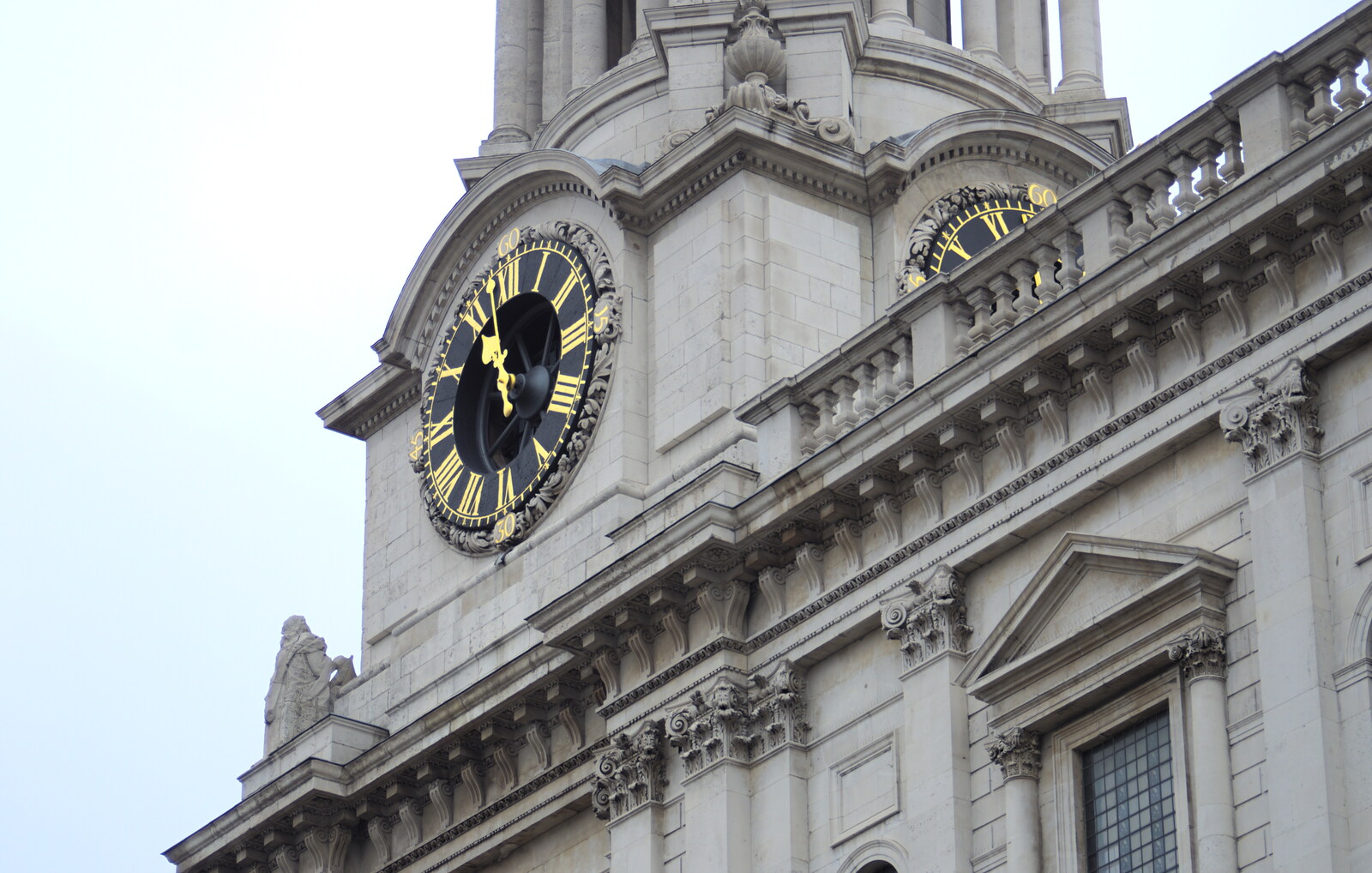 The clock of St. Paul's shows it's nearly time from Margaret Thatcher's Funeral, St. Paul's, London - 17th April 2013