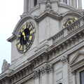 The clock of St. Paul's shows it's nearly time, Margaret Thatcher's Funeral, St. Paul's, London - 17th April 2013