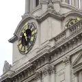 The clock of St. Paul's shows it's nearly time, Margaret Thatcher's Funeral, St. Paul's, London - 17th April 2013