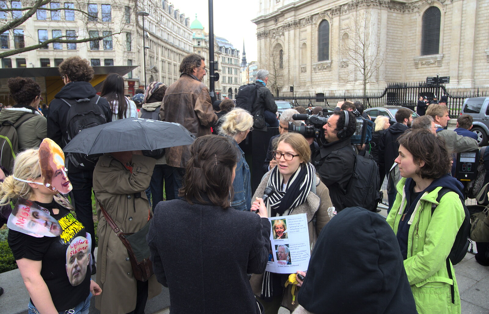 More interviewing from Margaret Thatcher's Funeral, St. Paul's, London - 17th April 2013