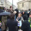 More interviewing, Margaret Thatcher's Funeral, St. Paul's, London - 17th April 2013