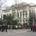 The corner of Cannon Street and New Change, Margaret Thatcher's Funeral, St. Paul's, London - 17th April 2013