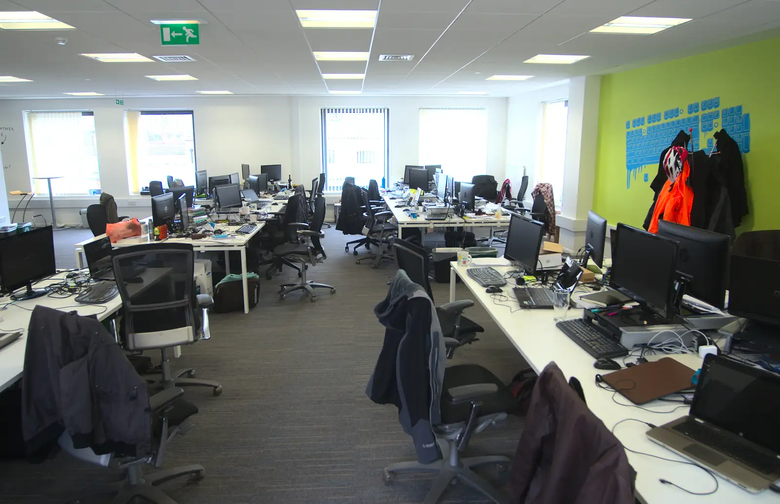 When Nosher gets to work, the office is deserted, from Margaret Thatcher's Funeral, St. Paul's, London - 17th April 2013