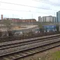 The edge of the Crossrail development in Stratford, Margaret Thatcher's Funeral, St. Paul's, London - 17th April 2013