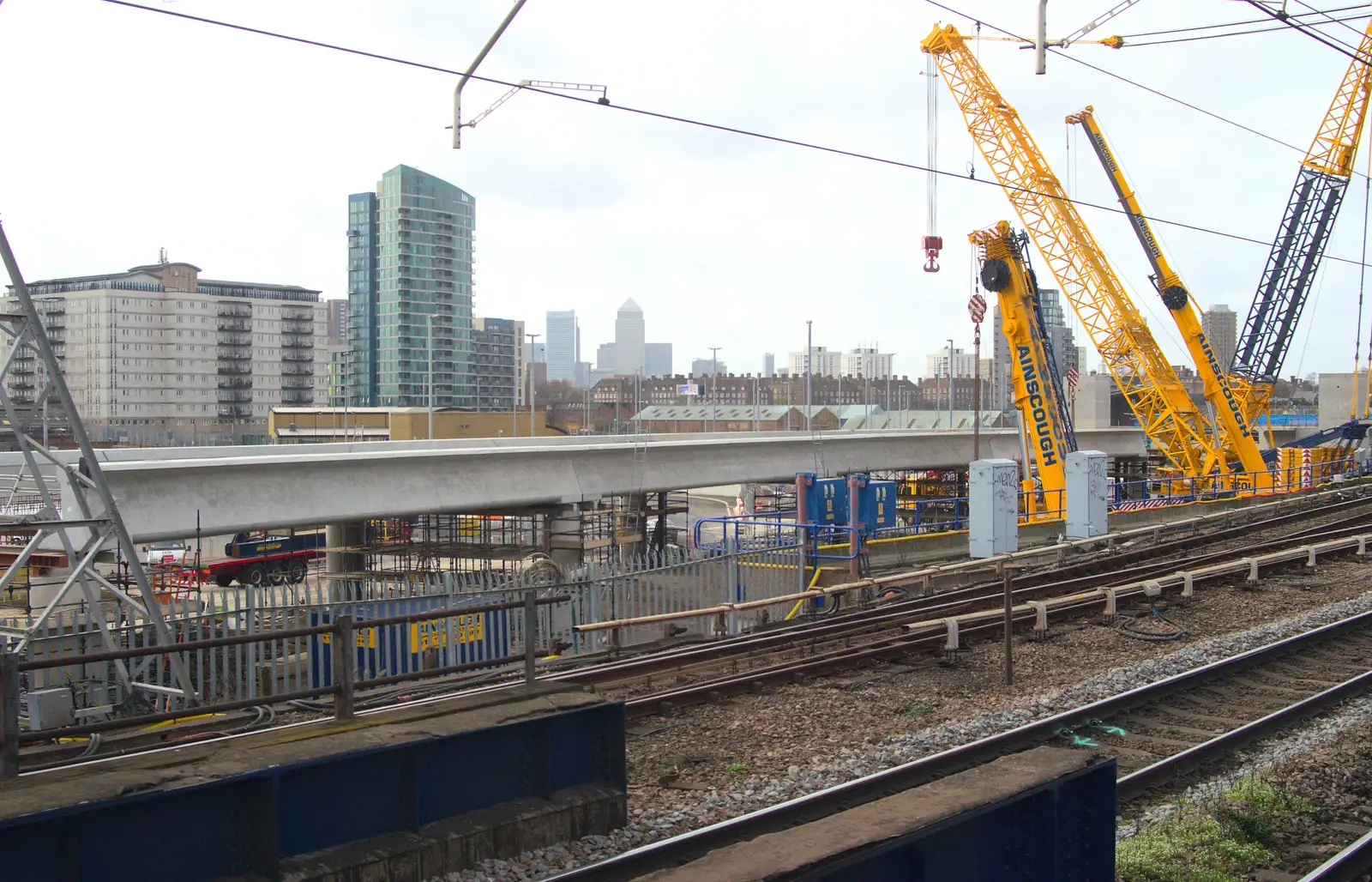 A new railway viaduct is built, from Margaret Thatcher's Funeral, St. Paul's, London - 17th April 2013