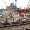 Major construction on the Stratford Crossrail site, Margaret Thatcher's Funeral, St. Paul's, London - 17th April 2013