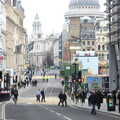 The eerie sight of a car-free Cannon Street, Margaret Thatcher's Funeral, St. Paul's, London - 17th April 2013