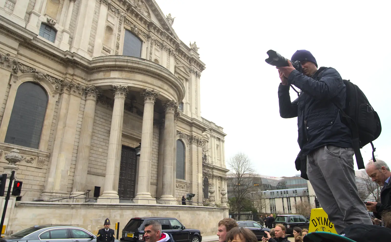 Photographers are everywhere, from Margaret Thatcher's Funeral, St. Paul's, London - 17th April 2013