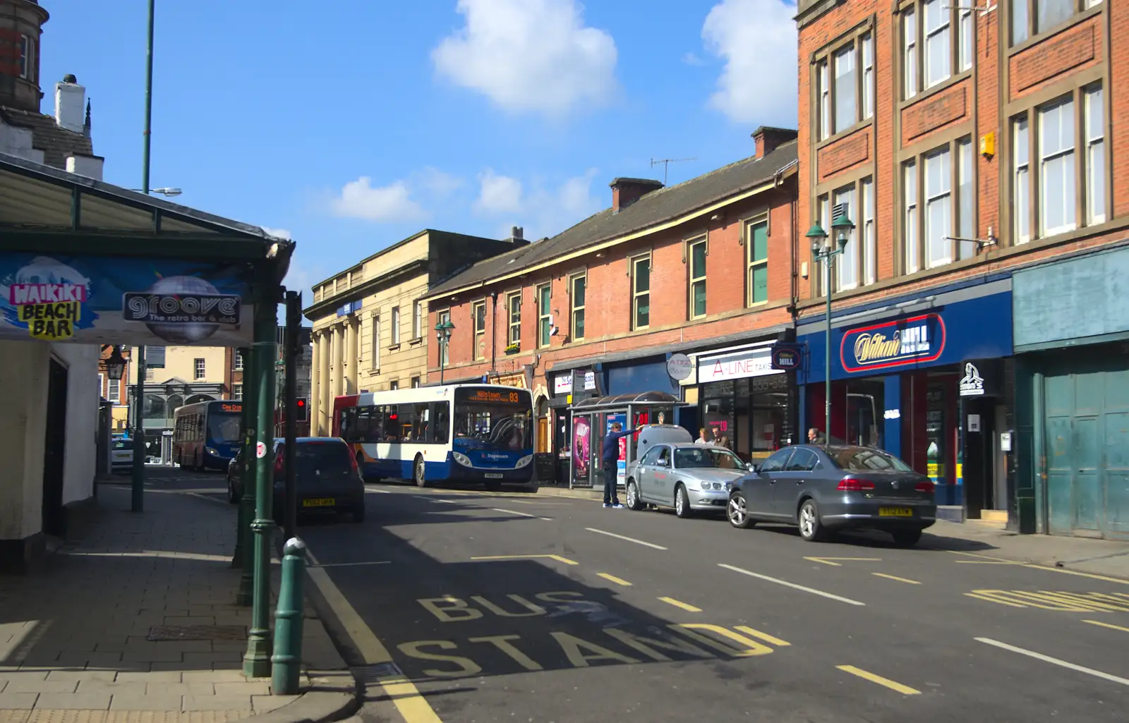 A street in Chesterfield, from Chesterfield and the Twisty Spire, Derbyshire - 19th April 2013