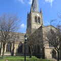 Fred runs around the churchyard, Chesterfield and the Twisty Spire, Derbyshire - 19th April 2013