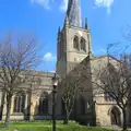 Fred runs around the churchyard, Chesterfield and the Twisty Spire, Derbyshire - 19th April 2013