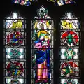 Stained-glass window, dated 1950, Chesterfield and the Twisty Spire, Derbyshire - 19th April 2013