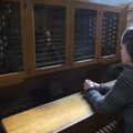 Isobel gets close up with the church organ, Chesterfield and the Twisty Spire, Derbyshire - 19th April 2013