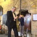 Fred gets to ring a church bell, Chesterfield and the Twisty Spire, Derbyshire - 19th April 2013