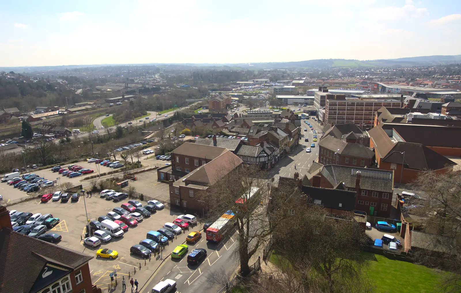 A view over Chesterfield, from Chesterfield and the Twisty Spire, Derbyshire - 19th April 2013