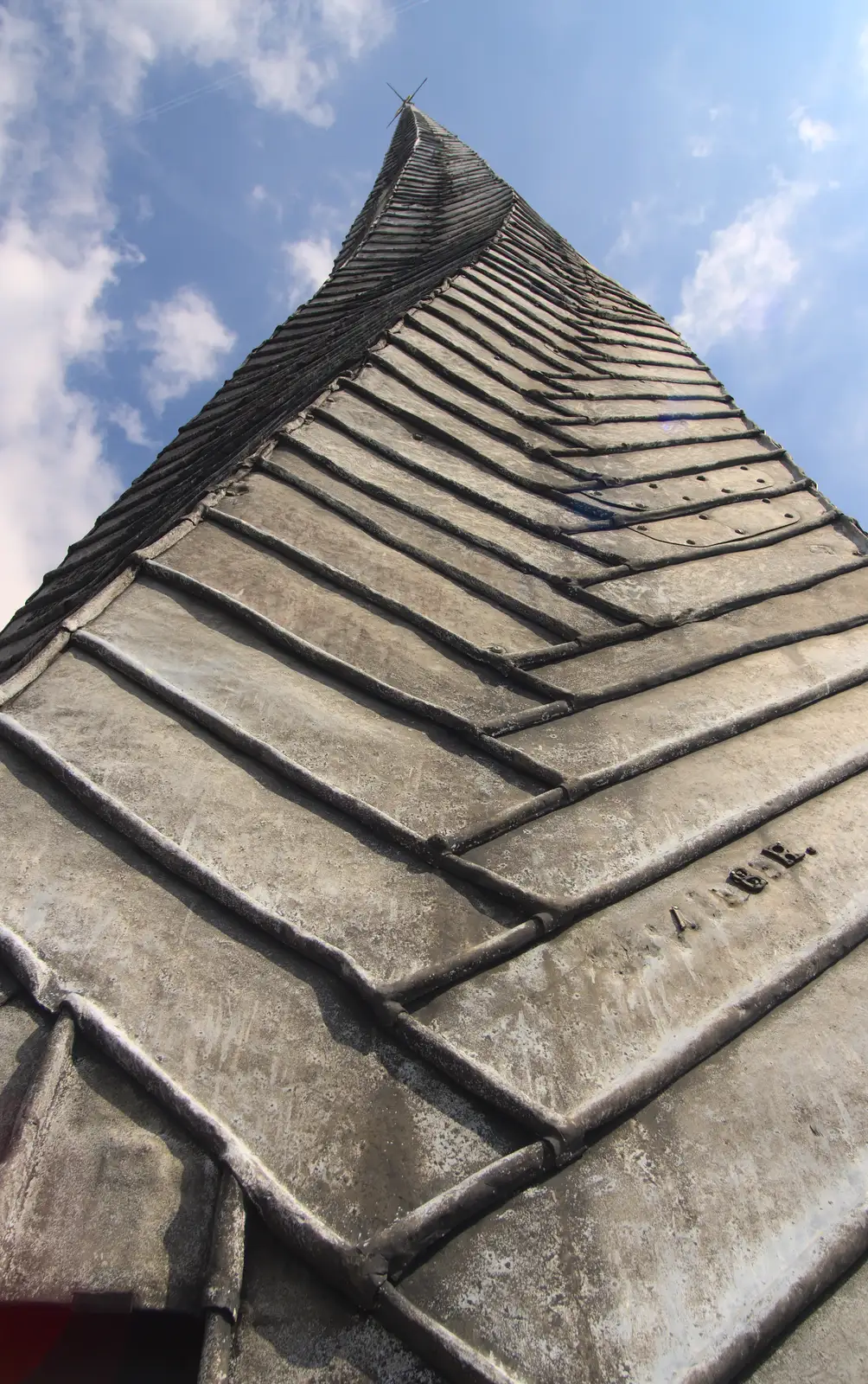 A close-up of the twisty tower, from Chesterfield and the Twisty Spire, Derbyshire - 19th April 2013