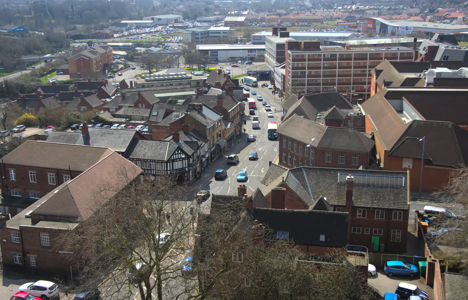 A view of Chesterfield, from Chesterfield and the Twisty Spire, Derbyshire - 19th April 2013