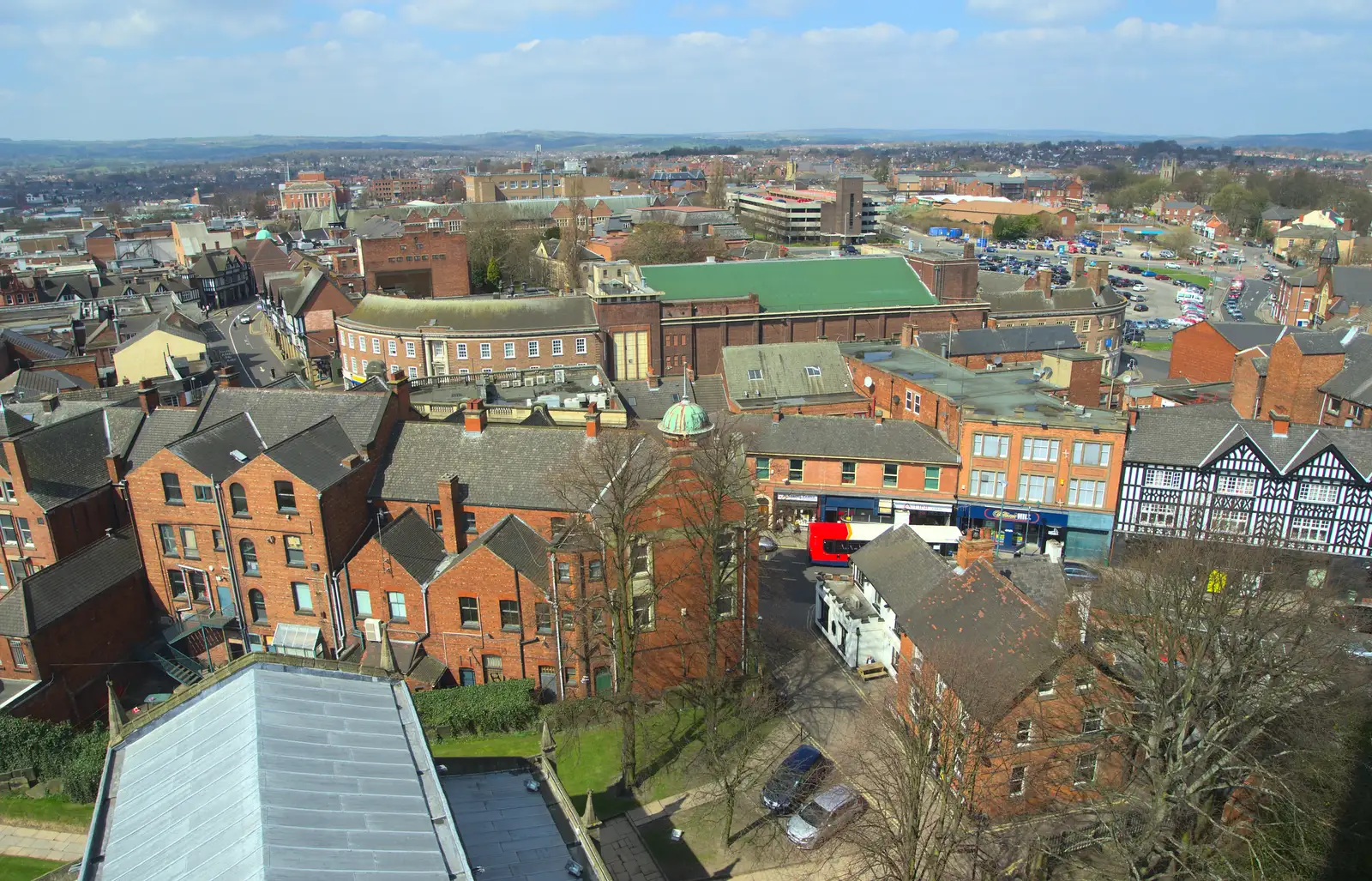 Looking further around, from Chesterfield and the Twisty Spire, Derbyshire - 19th April 2013