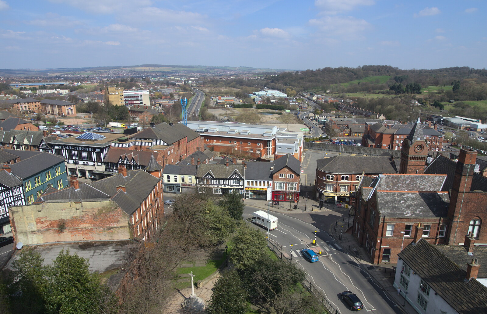 Chesterfield, looking towards Rotherham from Chesterfield and the Twisty Spire, Derbyshire - 19th April 2013