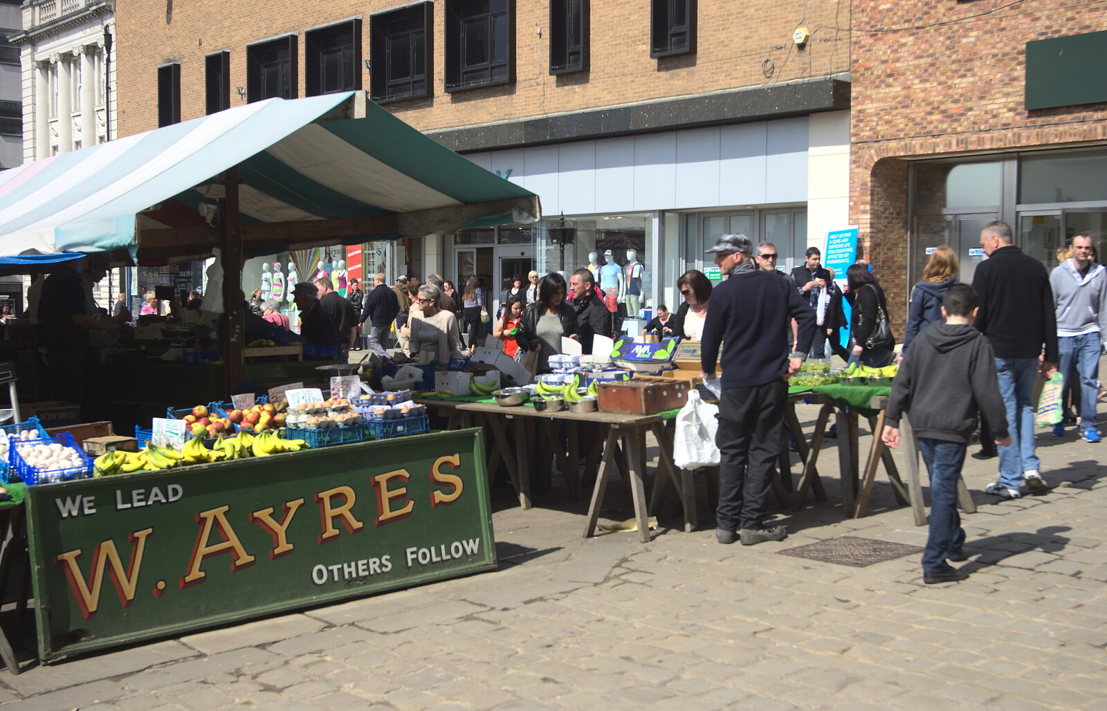 An outdoor market from Chesterfield and the Twisty Spire, Derbyshire - 19th April 2013