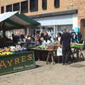 An outdoor market, Chesterfield and the Twisty Spire, Derbyshire - 19th April 2013