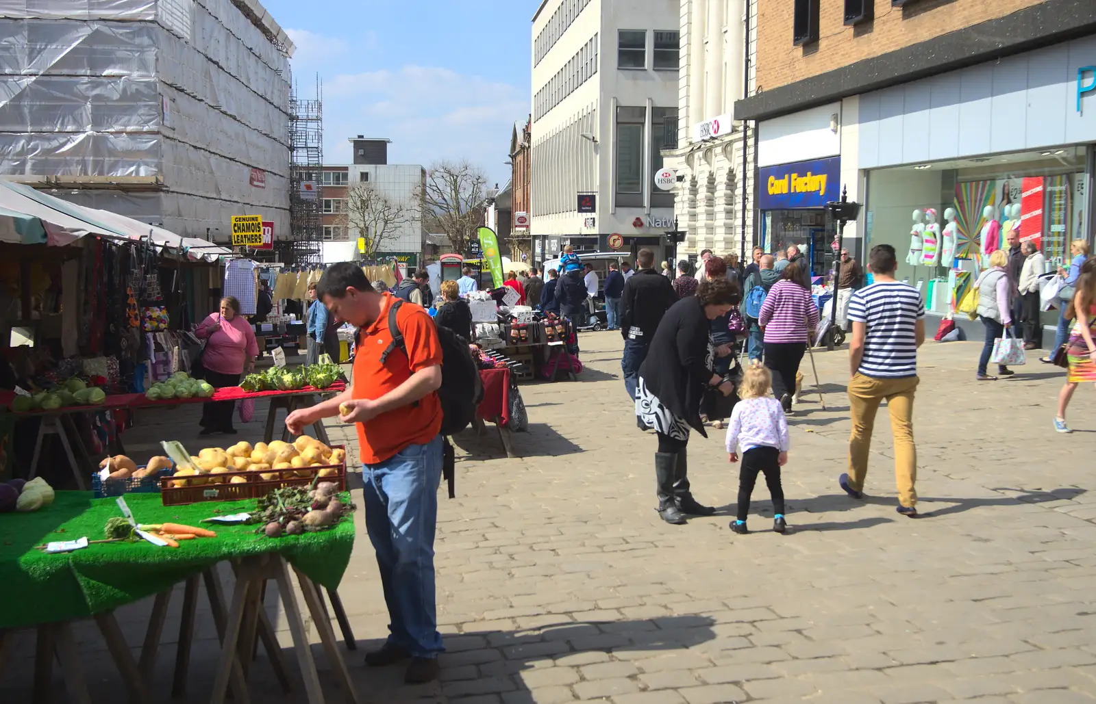 More Chesterfield markets, from Chesterfield and the Twisty Spire, Derbyshire - 19th April 2013