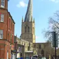 A view of the spire, with the 2.7 metre offset, Chesterfield and the Twisty Spire, Derbyshire - 19th April 2013