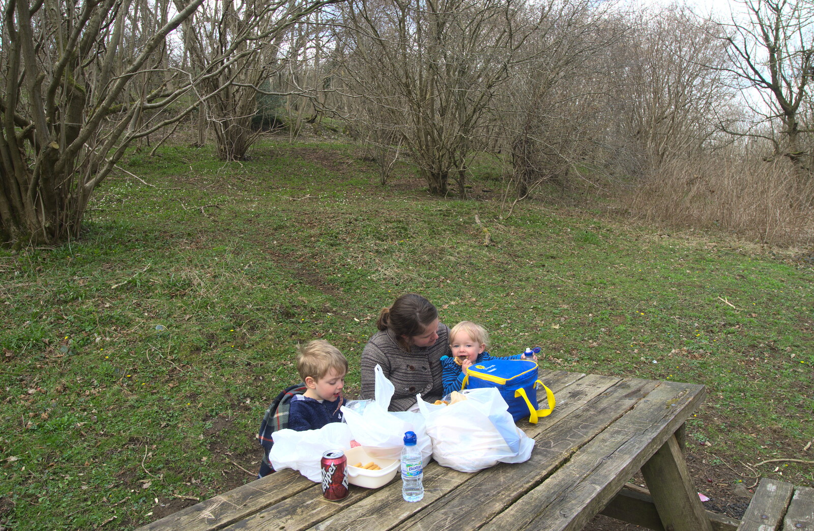 Picnic on a bench from Chesterfield and the Twisty Spire, Derbyshire - 19th April 2013