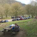 Our picnic by the car park, Chesterfield and the Twisty Spire, Derbyshire - 19th April 2013