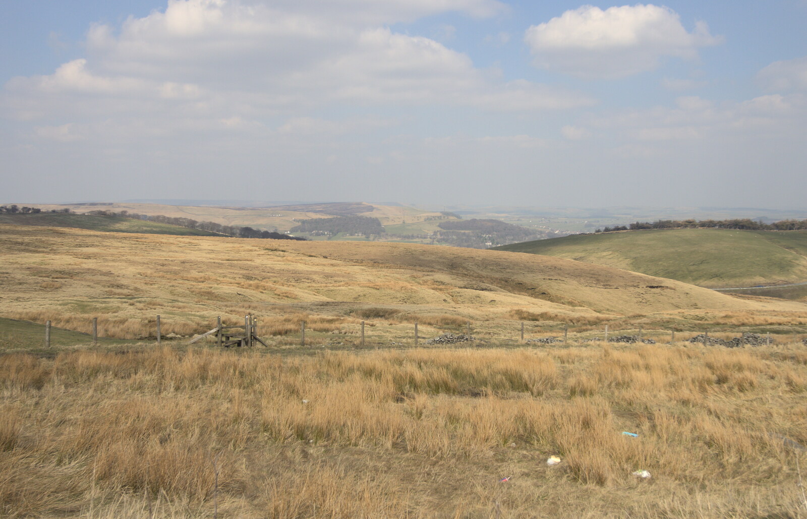 A view of the Pennines from Chesterfield and the Twisty Spire, Derbyshire - 19th April 2013