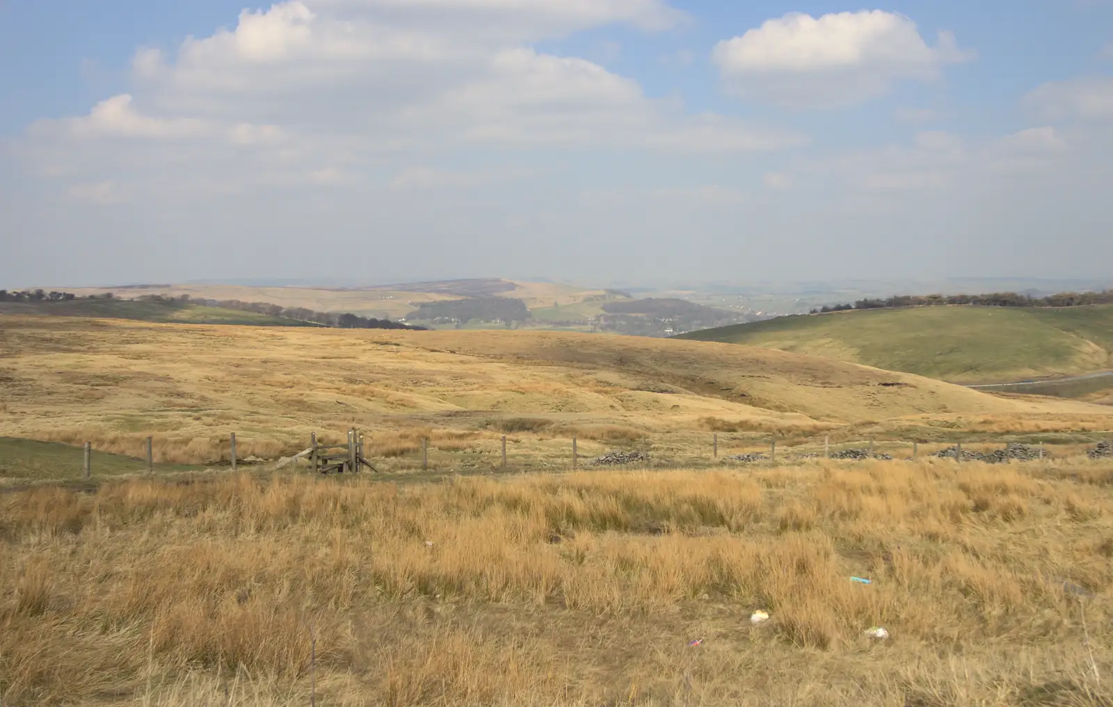 A view of the Pennines, from Chesterfield and the Twisty Spire, Derbyshire - 19th April 2013