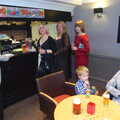 Fred and Isobel in the bar, Uncle James's Ninetieth Birthday, Cheadle Hulme, Manchester - 20th April 2013