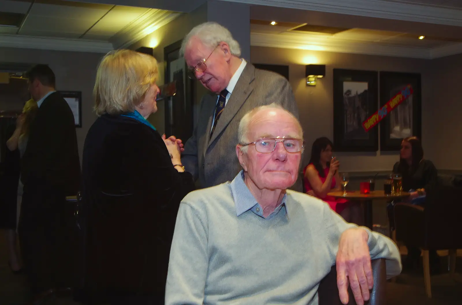 Grandad sits around, from Uncle James's Ninetieth Birthday, Cheadle Hulme, Manchester - 20th April 2013