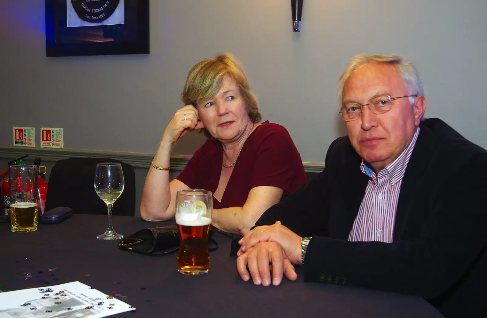 Judith gives Bruno a look, from Uncle James's Ninetieth Birthday, Cheadle Hulme, Manchester - 20th April 2013