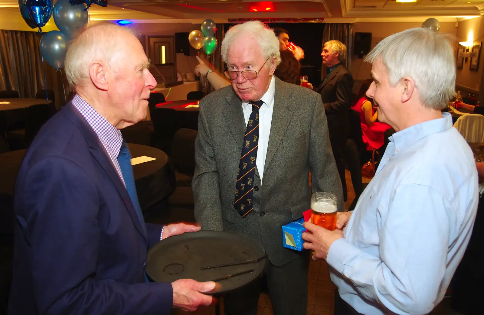 Uncle James works the room, from Uncle James's Ninetieth Birthday, Cheadle Hulme, Manchester - 20th April 2013