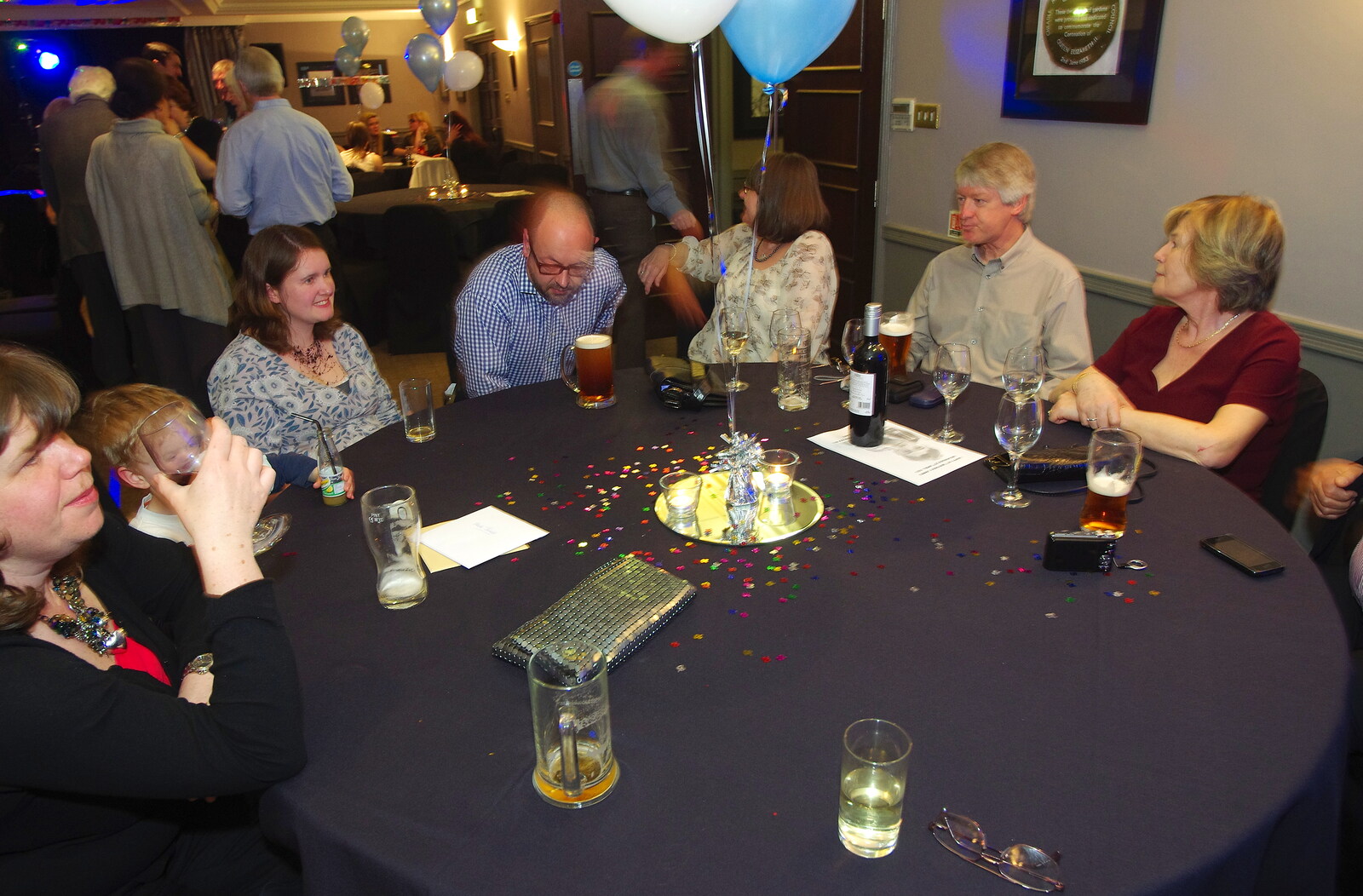 Our table from Uncle James's Ninetieth Birthday, Cheadle Hulme, Manchester - 20th April 2013