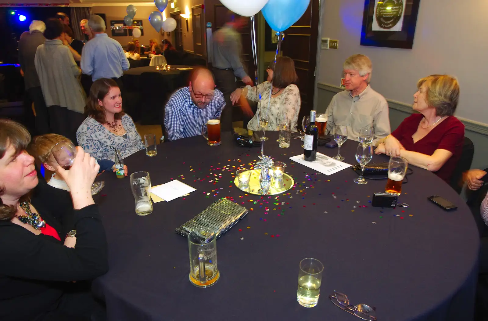 Our table, from Uncle James's Ninetieth Birthday, Cheadle Hulme, Manchester - 20th April 2013