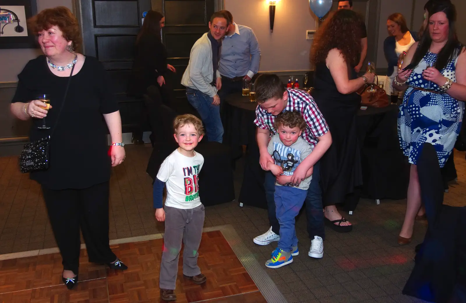 Fred gets to chat to his distant relative Harry, from Uncle James's Ninetieth Birthday, Cheadle Hulme, Manchester - 20th April 2013