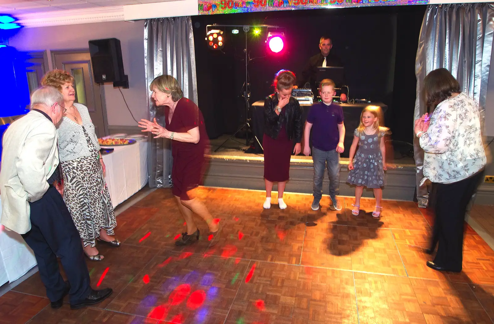 Judith gets in to some dancing, from Uncle James's Ninetieth Birthday, Cheadle Hulme, Manchester - 20th April 2013