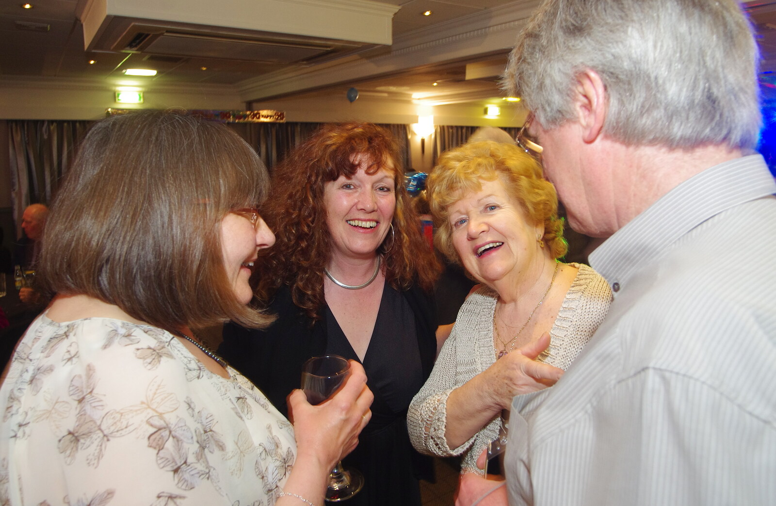 Cathy and Josephine chat to N&C from Uncle James's Ninetieth Birthday, Cheadle Hulme, Manchester - 20th April 2013