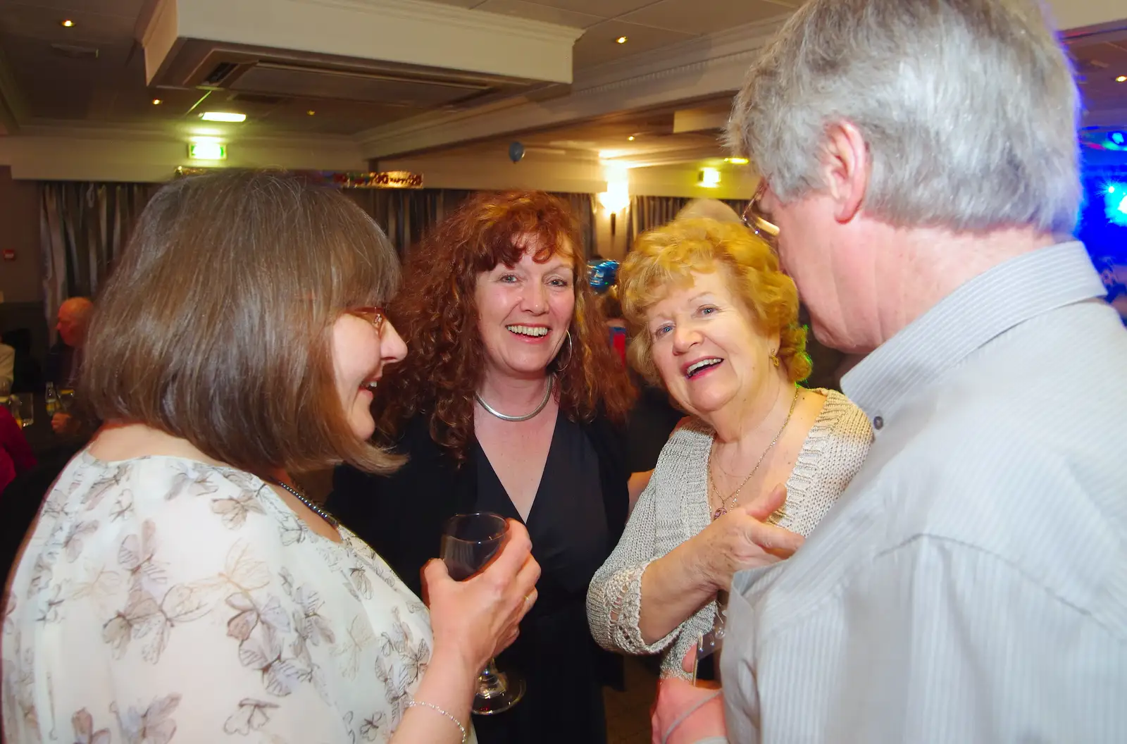 Cathy and Josephine chat to N&C, from Uncle James's Ninetieth Birthday, Cheadle Hulme, Manchester - 20th April 2013