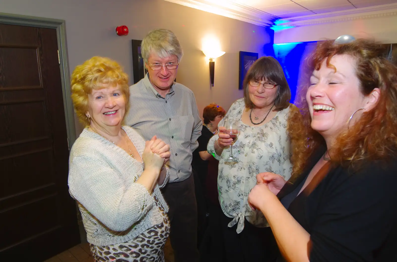 Josephine, Neil and Caroline, from Uncle James's Ninetieth Birthday, Cheadle Hulme, Manchester - 20th April 2013